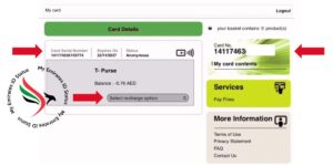 details of your card